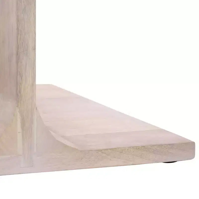 Table d’appoint de style traditionnel, finition blanchie