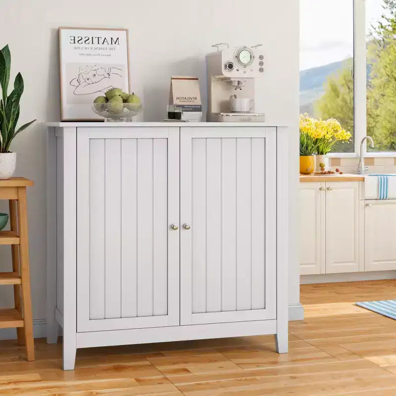 Meuble de rangement au sol à 2 portes, organisateur autoportant moderne, meuble d’angle pour salon et couloir, mobilier pour la maison