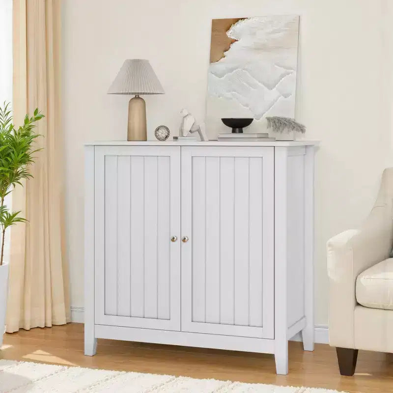 Meuble de rangement au sol à 2 portes, organisateur autoportant moderne, meuble d’angle pour salon et couloir, mobilier pour la maison