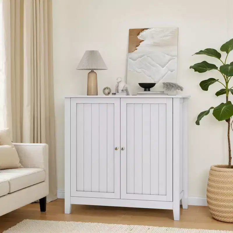 Meuble de rangement au sol à 2 portes, organisateur autoportant moderne, meuble d’angle pour salon et couloir, mobilier pour la maison