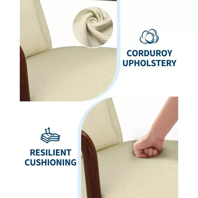 Sillón decorativo moderno de mediados de siglo con cojín lumbar, tapizado de chenilla y estructura de madera maciza