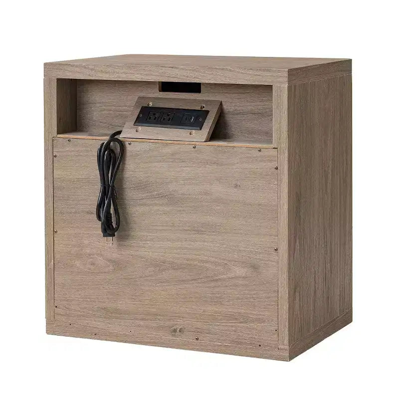 Table de chevet moderne cannelée avec tiroir de rangement, table d’appoint du milieu du siècle, pour la chambre ou le salon